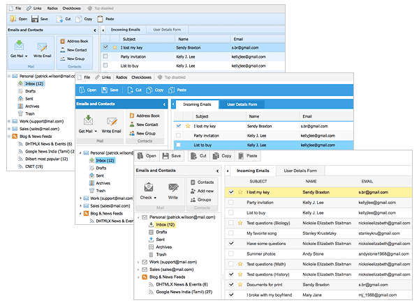 DHTMLX 4.0 (JavaScript UI Framework) - New Skins