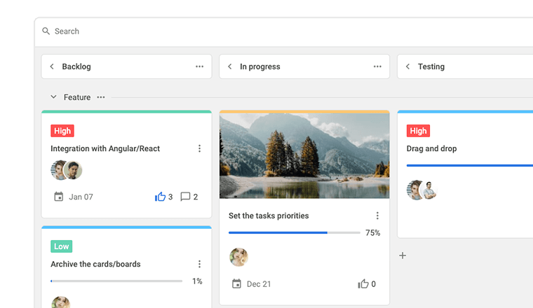 DHTMLX Kanban