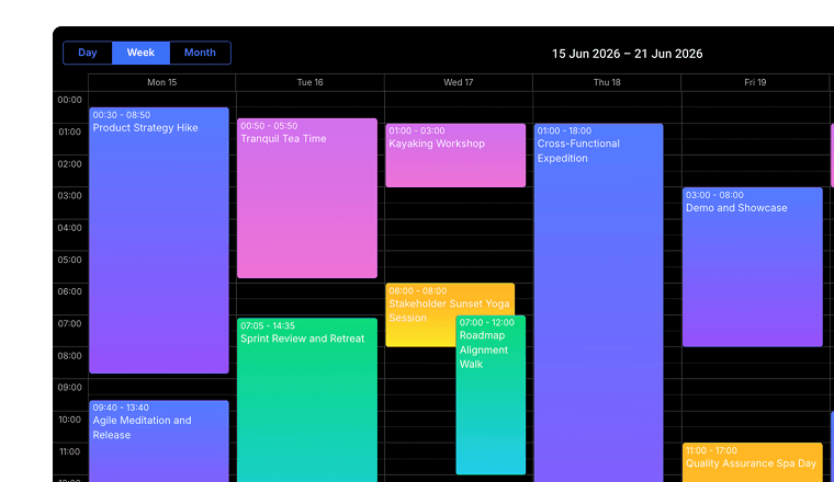 DHTMLX React Scheduler
