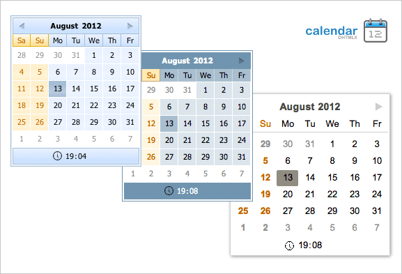 dhtmlxCalendar :: JavaScript DatePicker 5.0 full